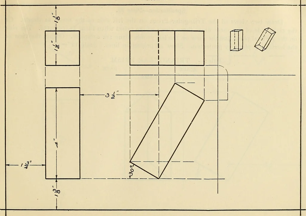 An illustration from Mechanical drawing problems for high schools, normal schools and vocational schools, 1918, leaf 86