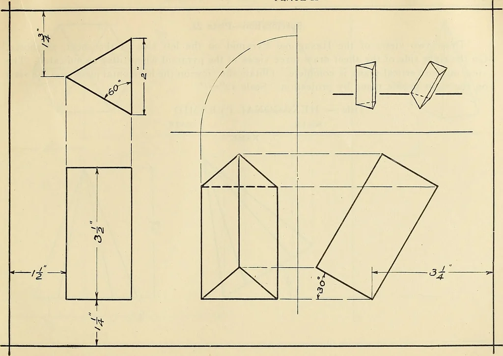 An illustration from Mechanical drawing problems for high schools, normal schools and vocational schools, 1918, leaf 88