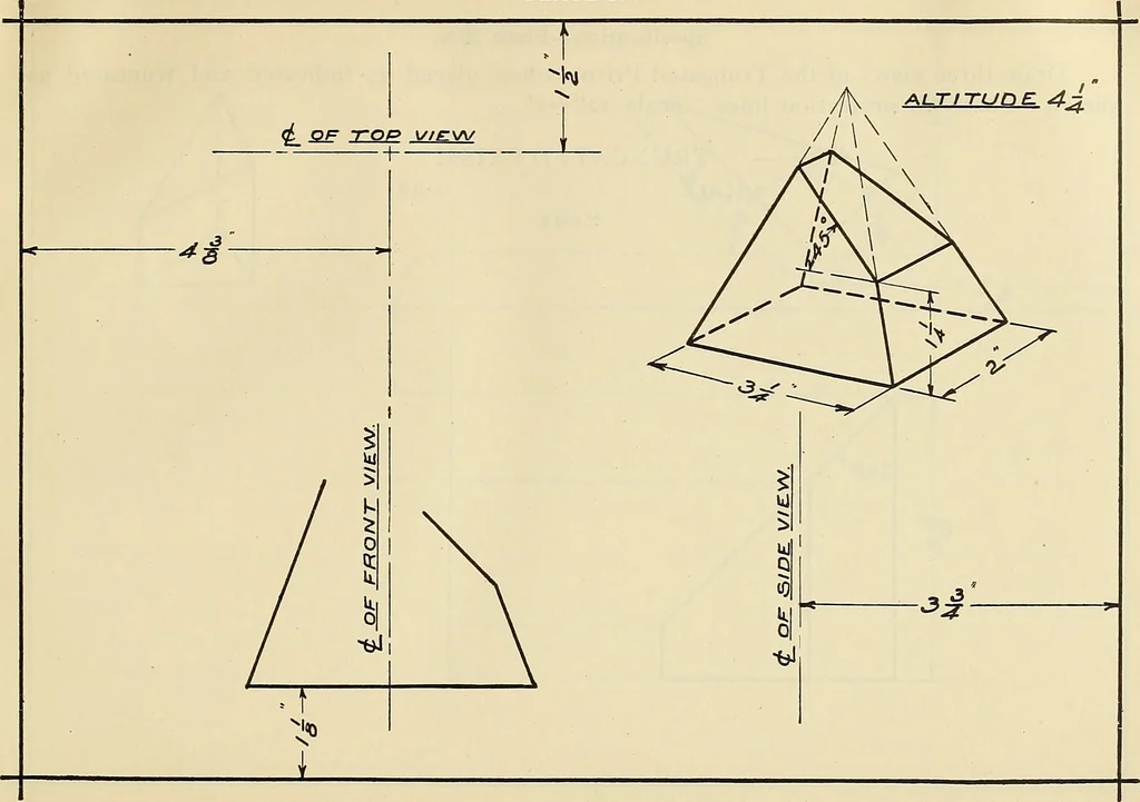 An illustration from Mechanical drawing problems for high schools, normal schools and vocational schools, 1918, leaf 96
