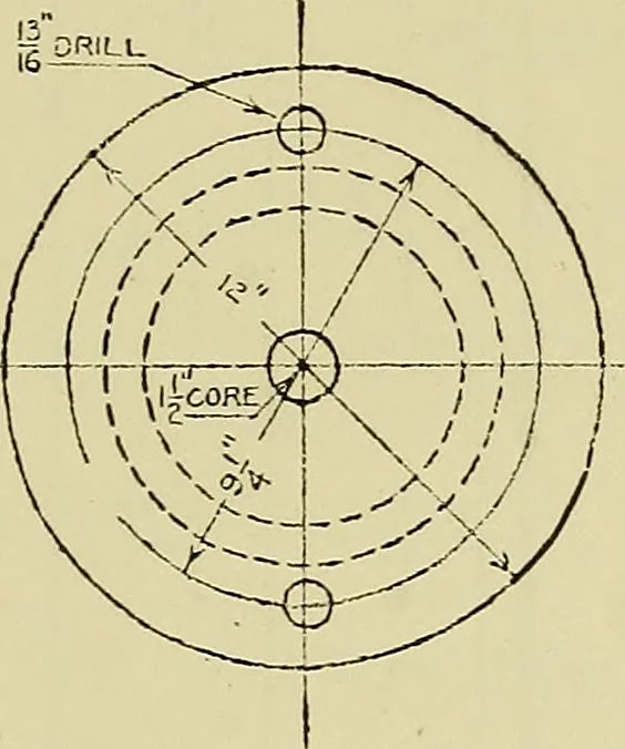 An illustration from Mechanical drawing for secondary schools, 1916, leaf 102