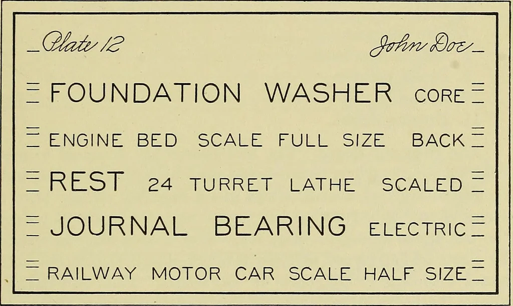 An illustration from Mechanical drawing for secondary schools, 1916, leaf 122