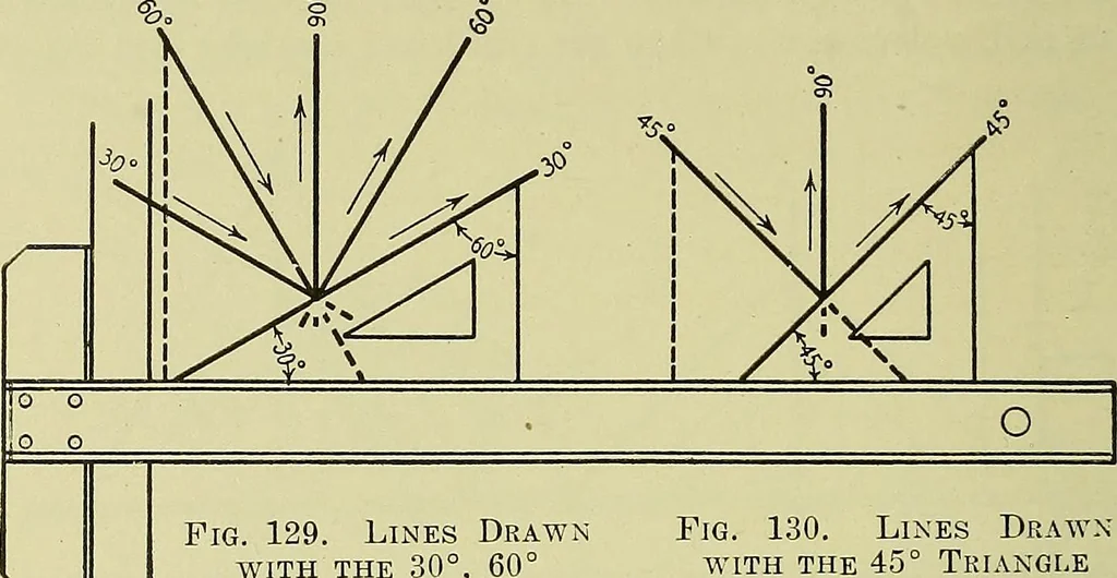 An illustration from Mechanical drawing for secondary schools, 1916, leaf 129