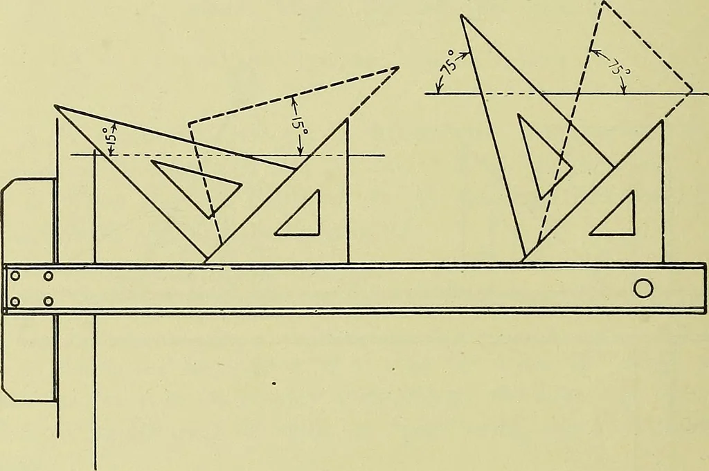 An illustration from Mechanical drawing for secondary schools, 1916, leaf 129