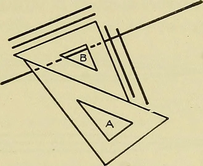 An illustration from Mechanical drawing for secondary schools, 1916, leaf 130