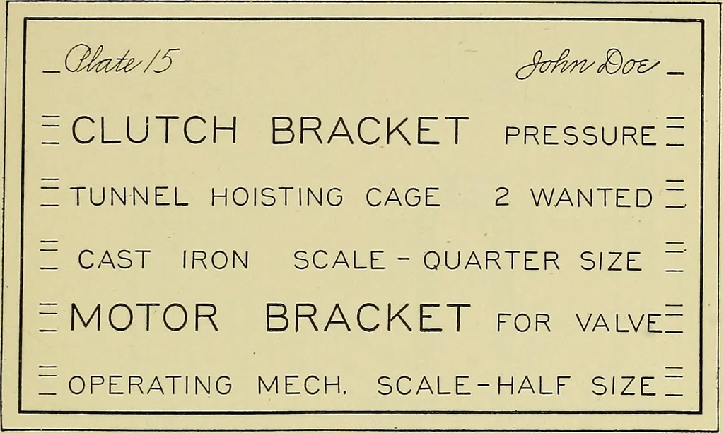 An illustration from Mechanical drawing for secondary schools, 1916, leaf 152