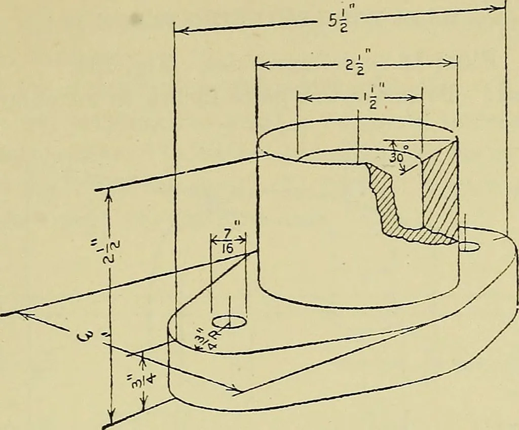 An illustration from Mechanical drawing for secondary schools, 1916, leaf 156