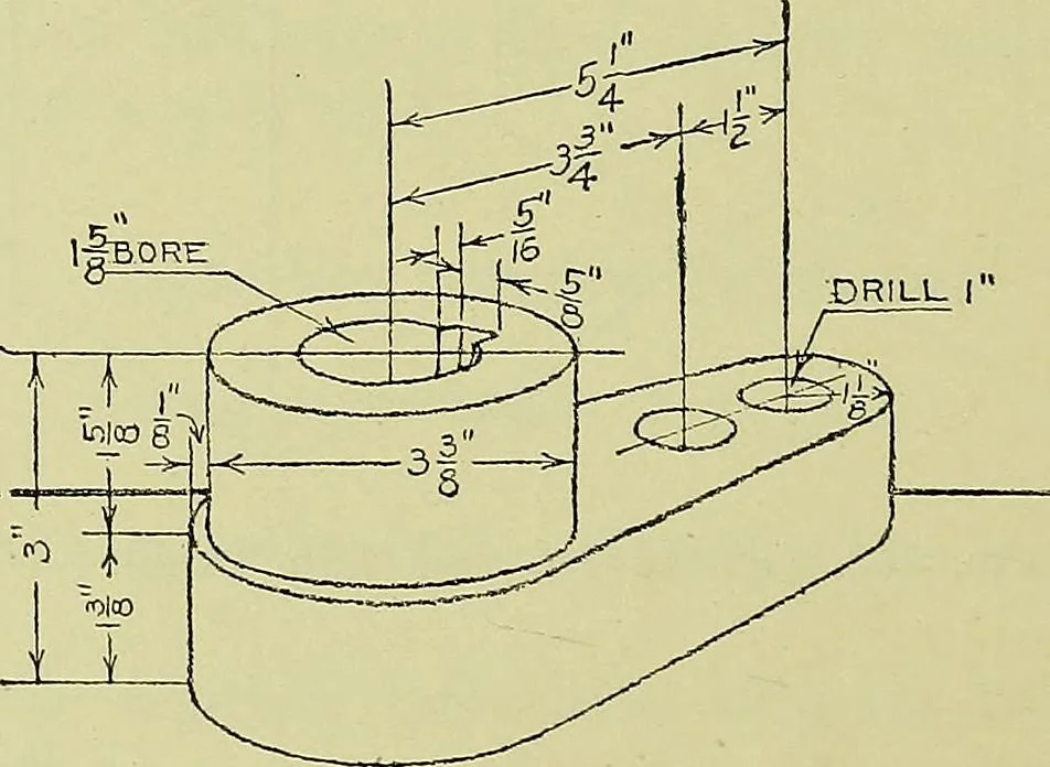 An illustration from Mechanical drawing for secondary schools, 1916, leaf 163