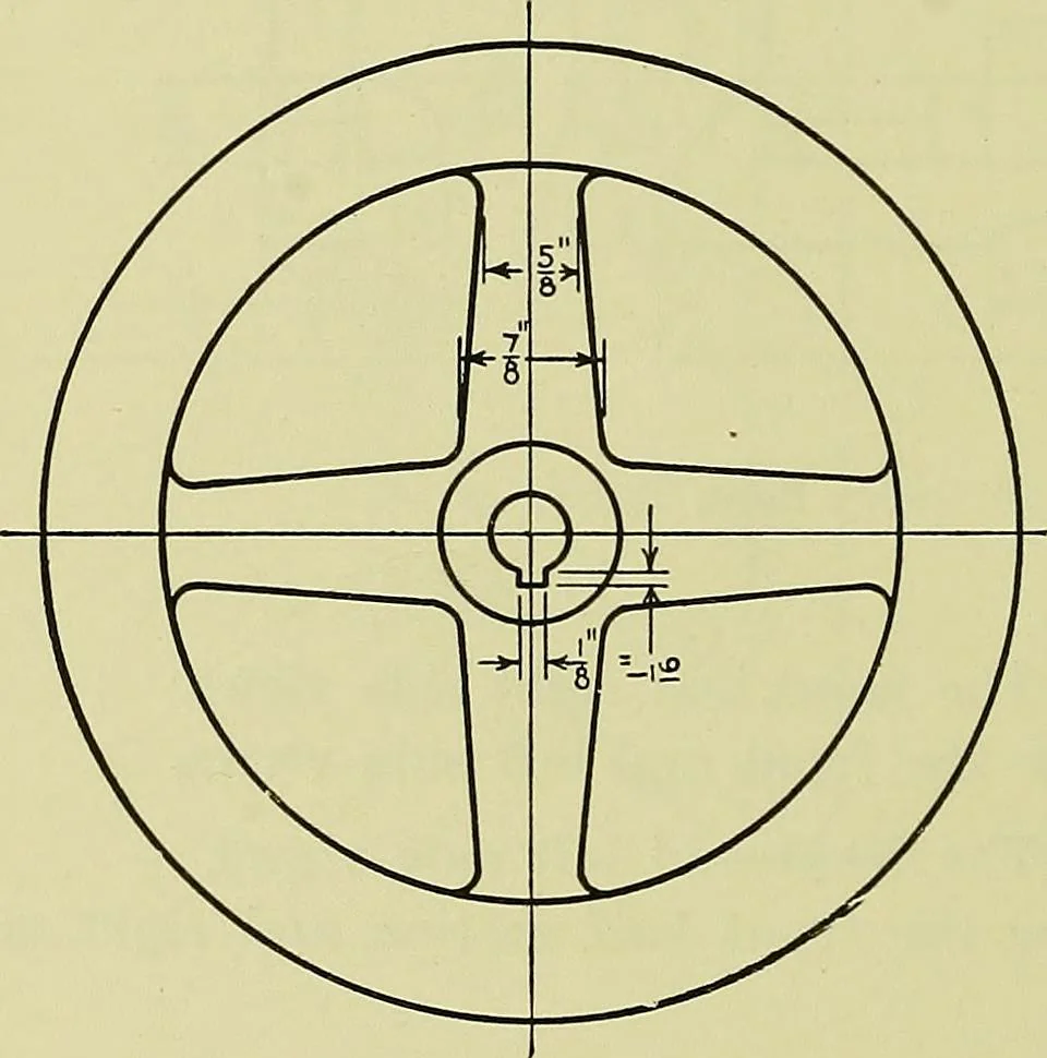 An illustration from Mechanical drawing for secondary schools, 1916, leaf 187