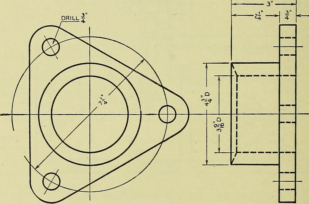 An illustration from Mechanical drawing for secondary schools, 1916, leaf 193