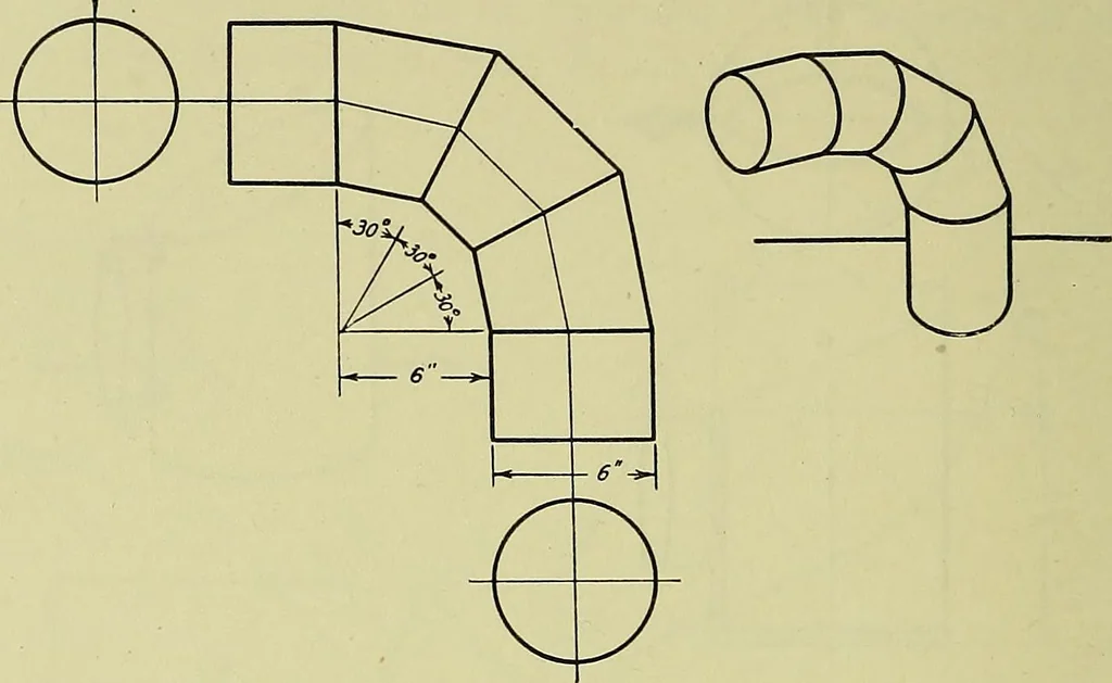 An illustration from Mechanical drawing for secondary schools, 1916, leaf 207
