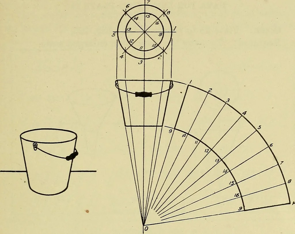 An illustration from Mechanical drawing for secondary schools, 1916, leaf 210