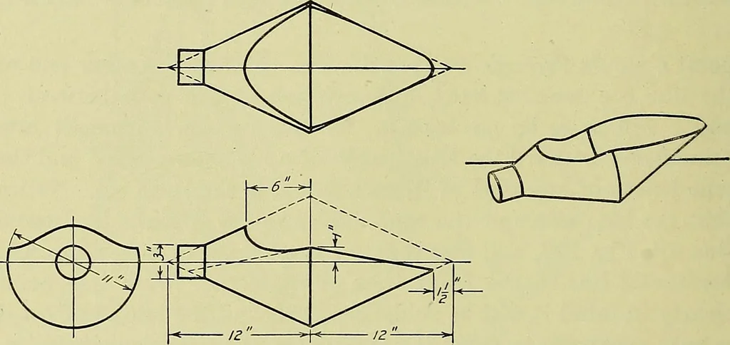 An illustration from Mechanical drawing for secondary schools, 1916, leaf 215