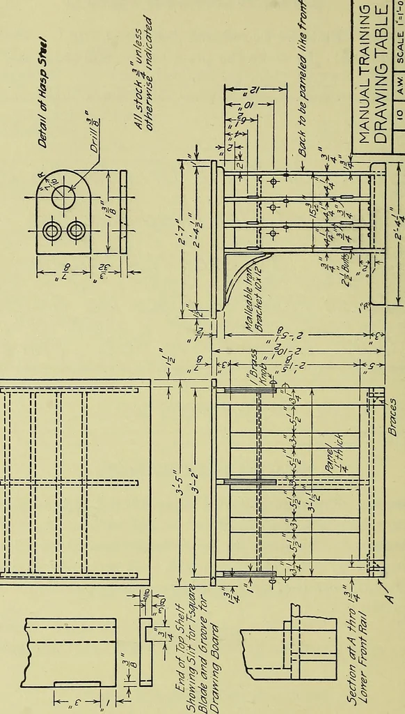 An illustration from Mechanical drawing for secondary schools, 1916, leaf 247