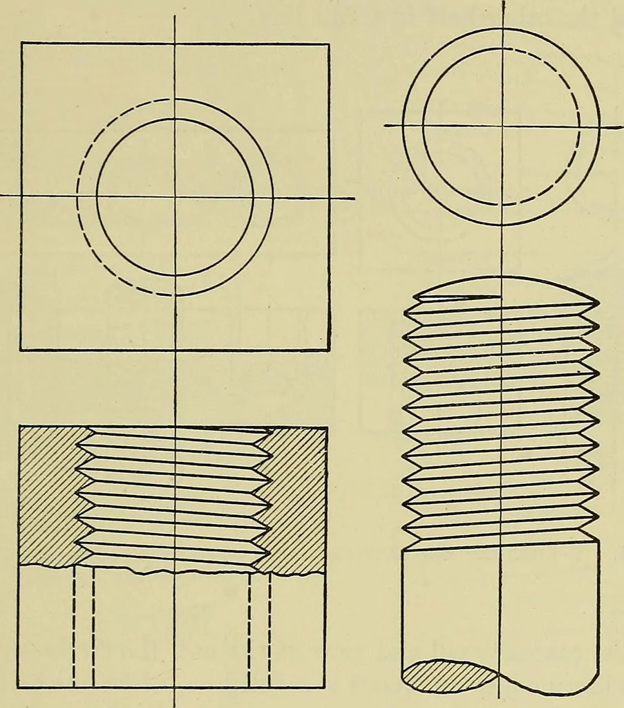 An illustration from Mechanical drawing for secondary schools, 1916, leaf 256