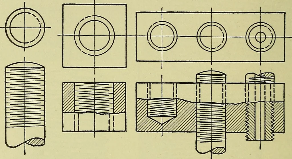 An illustration from Mechanical drawing for secondary schools, 1916, leaf 257