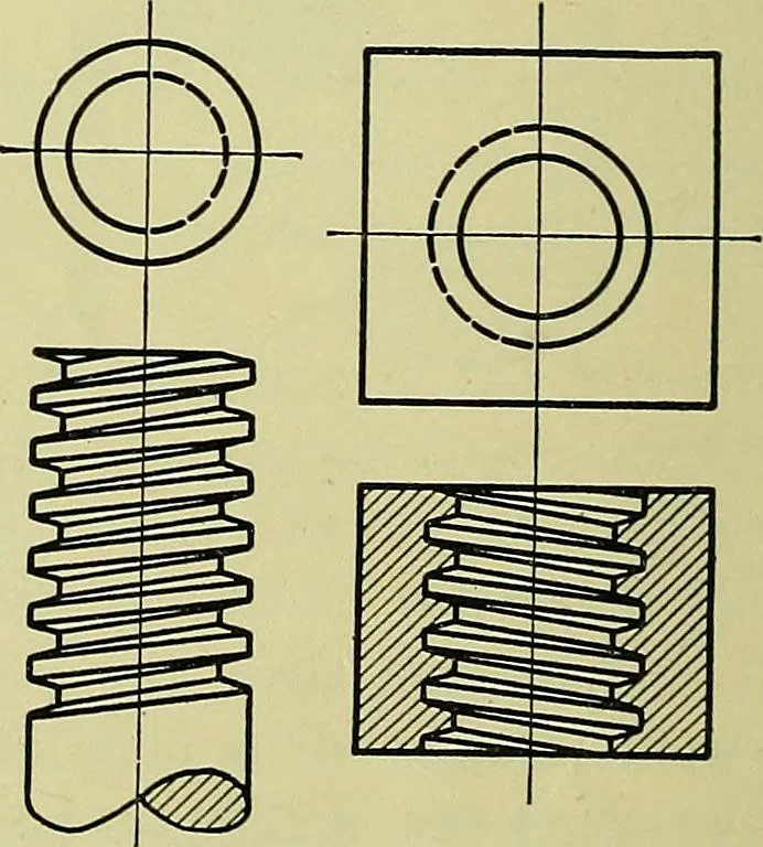 An illustration from Mechanical drawing for secondary schools, 1916, leaf 259