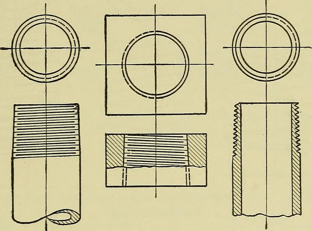 An illustration from Mechanical drawing for secondary schools, 1916, leaf 260