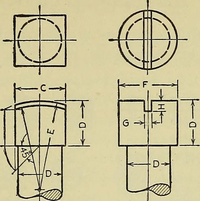 An illustration from Mechanical drawing for secondary schools, 1916, leaf 264
