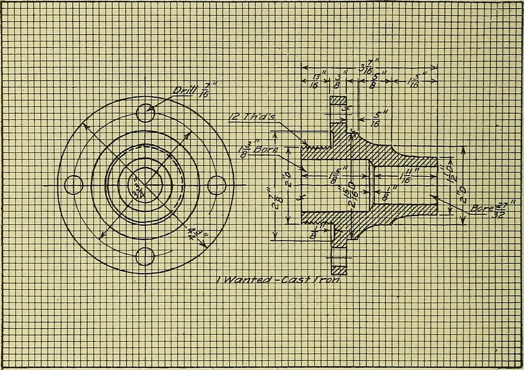 An illustration from Mechanical drawing for secondary schools, 1916, leaf 277