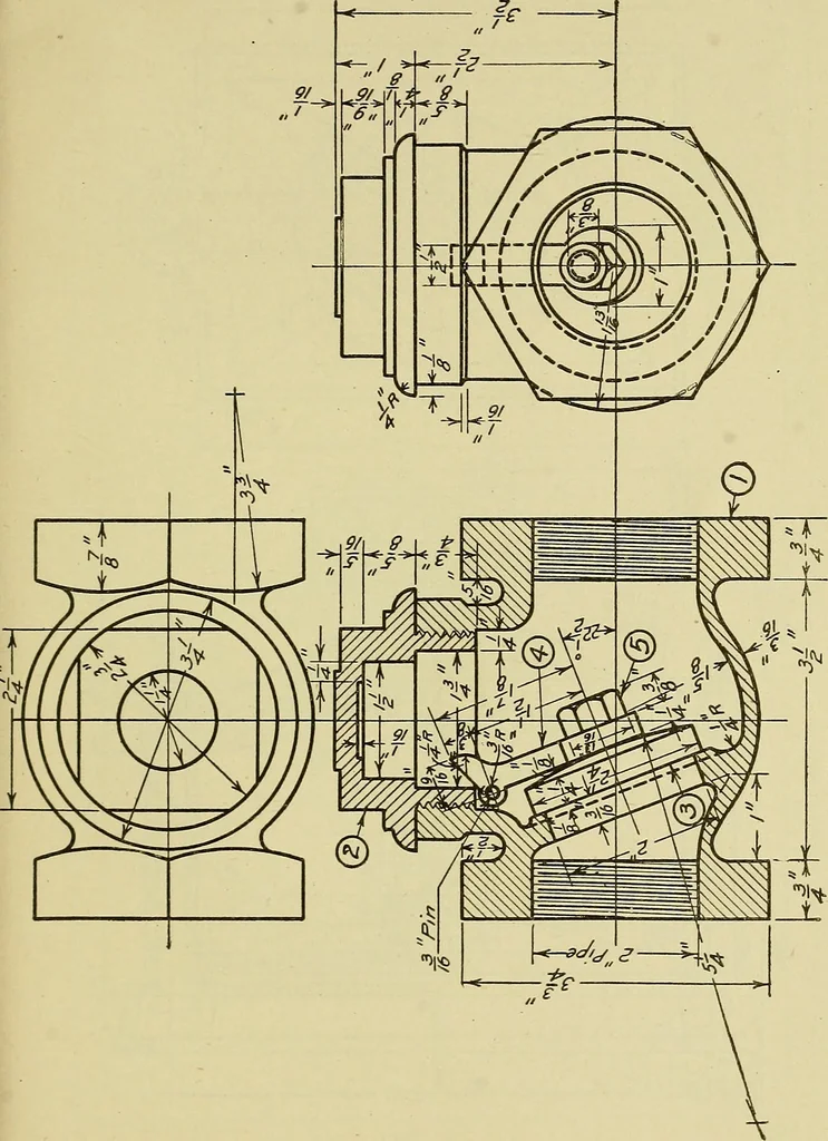 An illustration from Mechanical drawing for secondary schools, 1916, leaf 290
