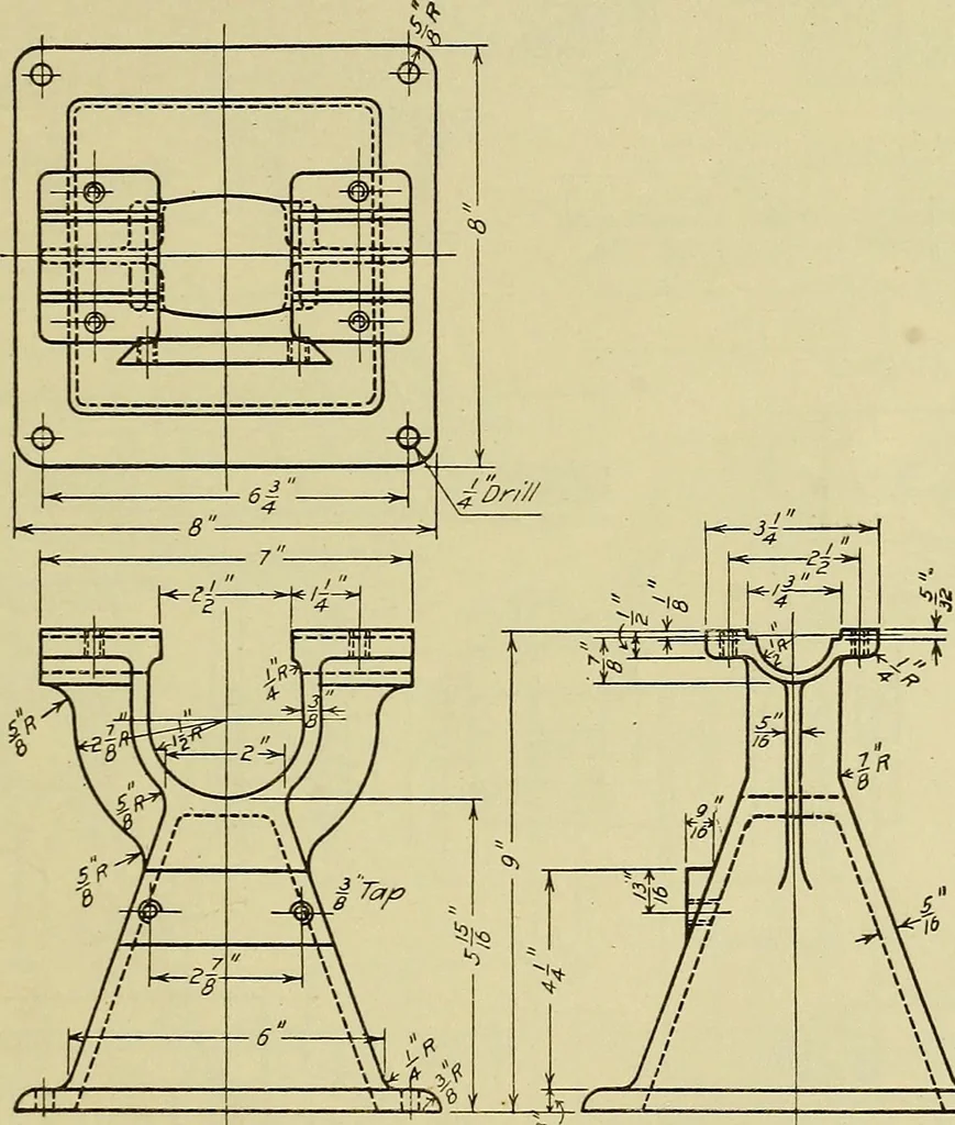 An illustration from Mechanical drawing for secondary schools, 1916, leaf 294