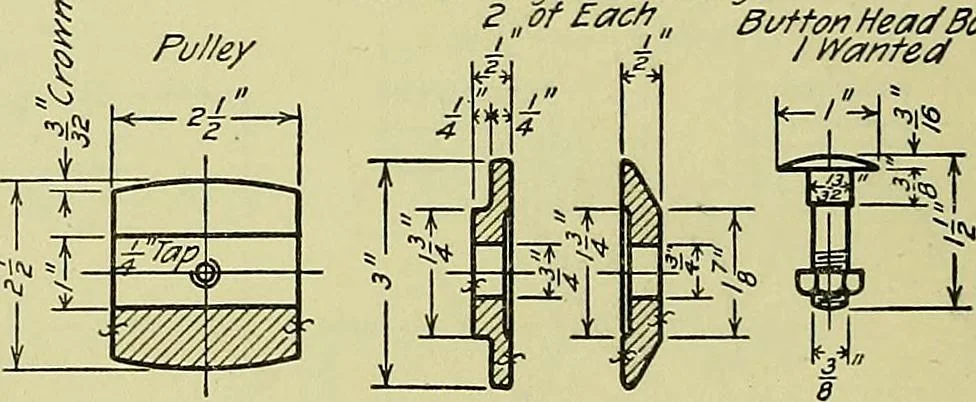 An illustration from Mechanical drawing for secondary schools, 1916, leaf 295