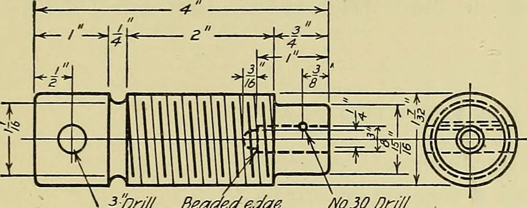 An illustration from Mechanical drawing for secondary schools, 1916, leaf 296