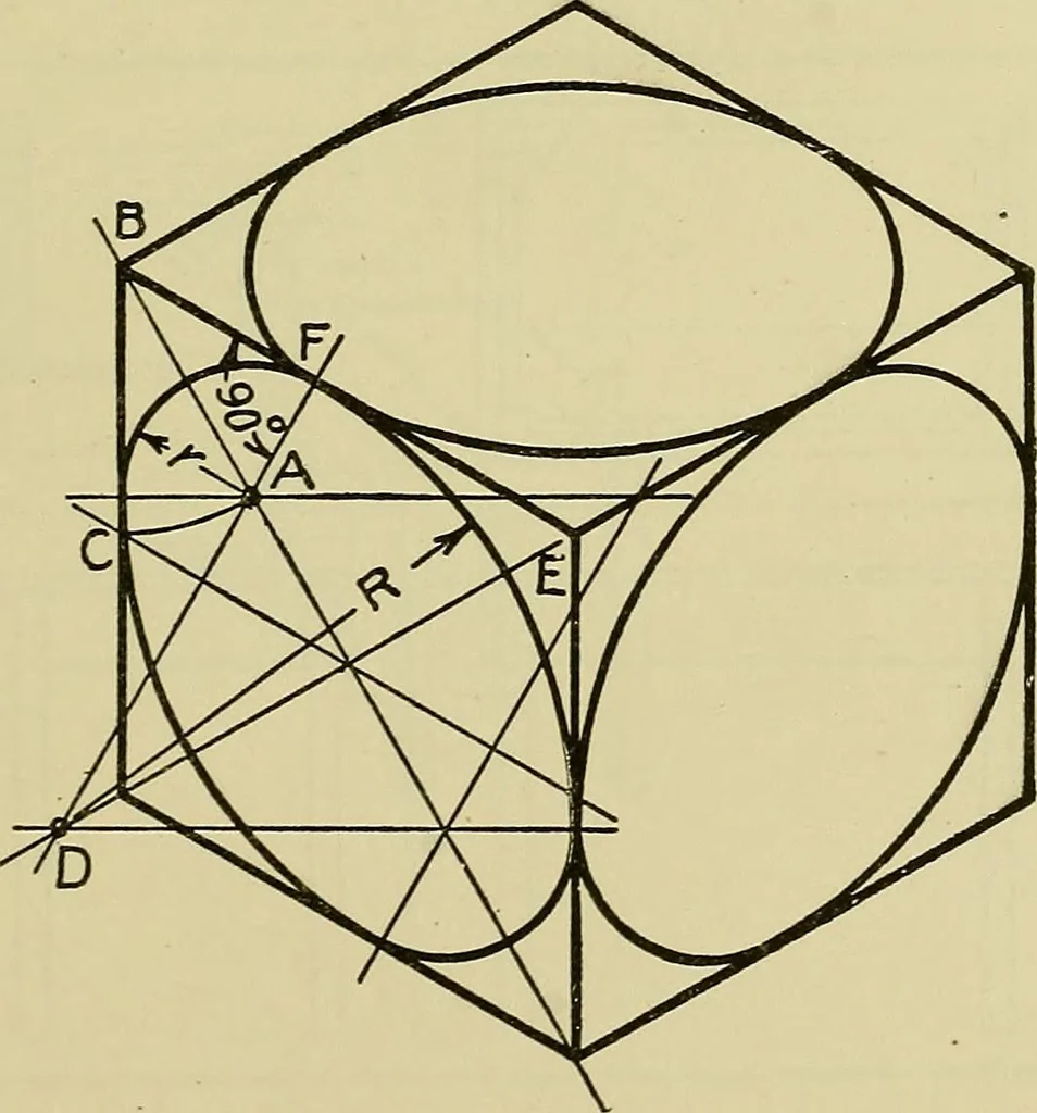 An illustration from Mechanical drawing for secondary schools, 1916, leaf 312