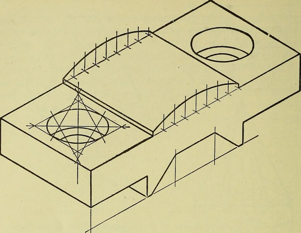 An illustration from Mechanical drawing for secondary schools, 1916, leaf 313