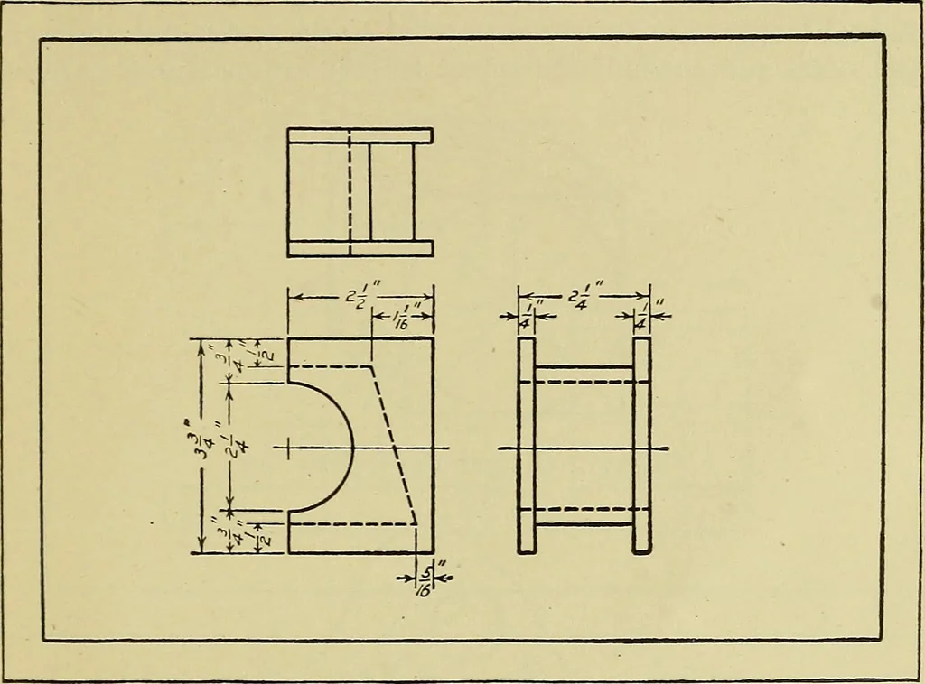 An illustration from Mechanical drawing for secondary schools, 1916, leaf 318