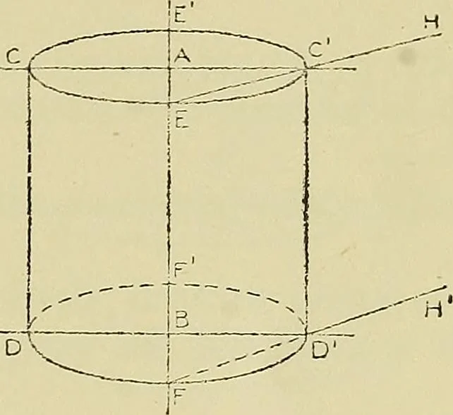 An illustration from Mechanical drawing for secondary schools, 1916, leaf 50