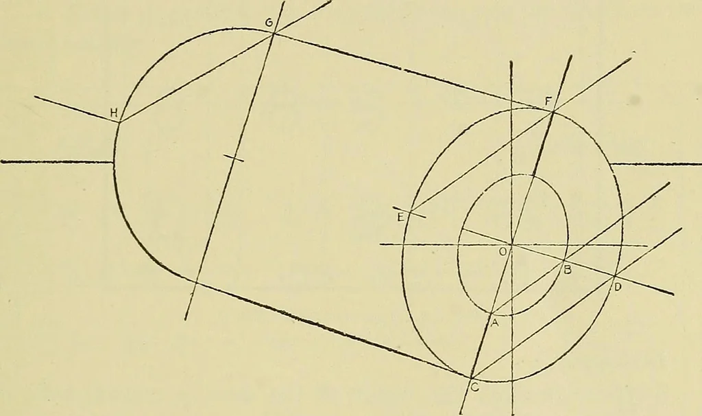 An illustration from Mechanical drawing for secondary schools, 1916, leaf 54