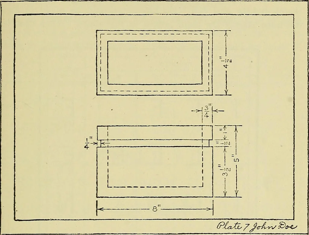 An illustration from Mechanical drawing for secondary schools, 1916, leaf 78