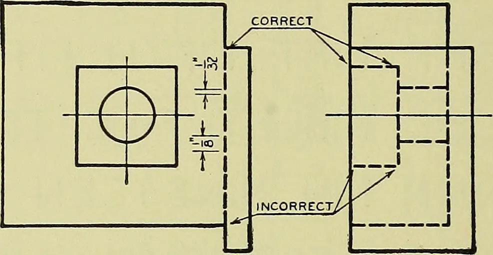 An illustration from Mechanical drawing for secondary schools, 1916, leaf 81