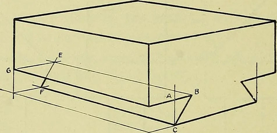 An illustration from Mechanical drawing for secondary schools, 1916, leaf 87