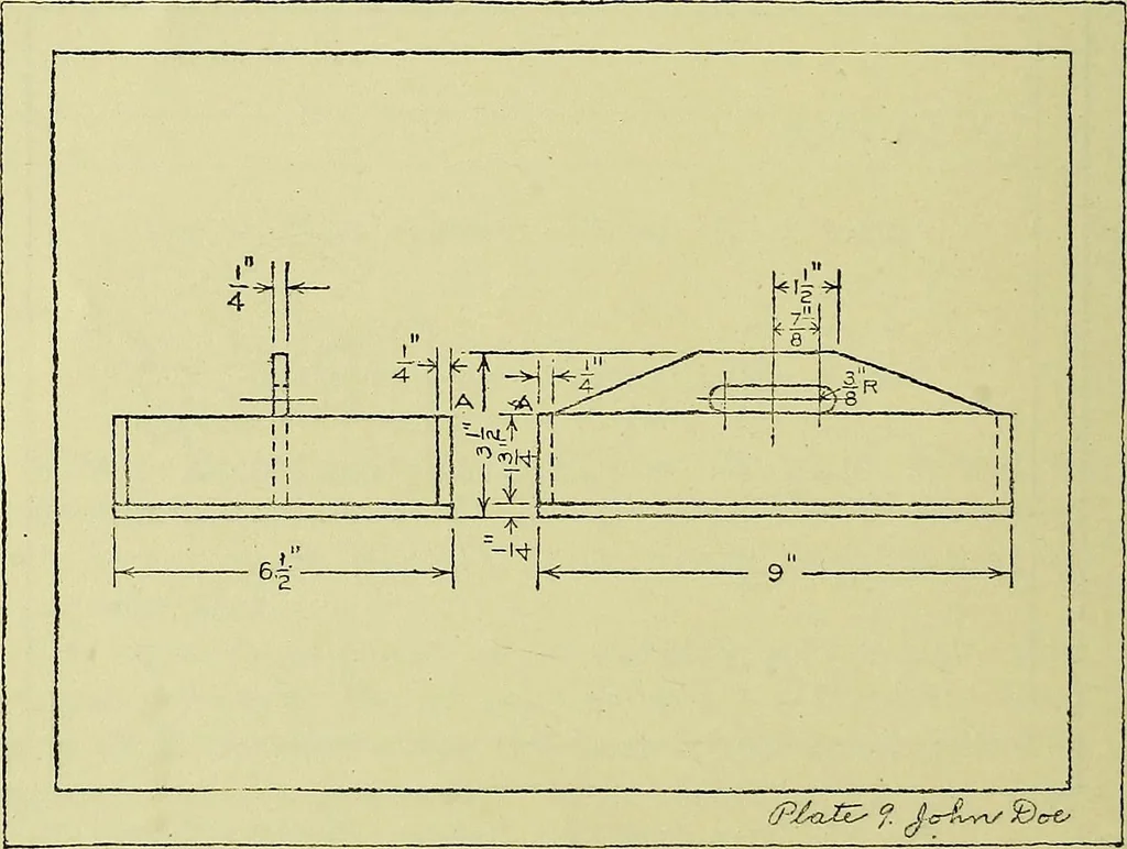 An illustration from Mechanical drawing for secondary schools, 1916, leaf 91