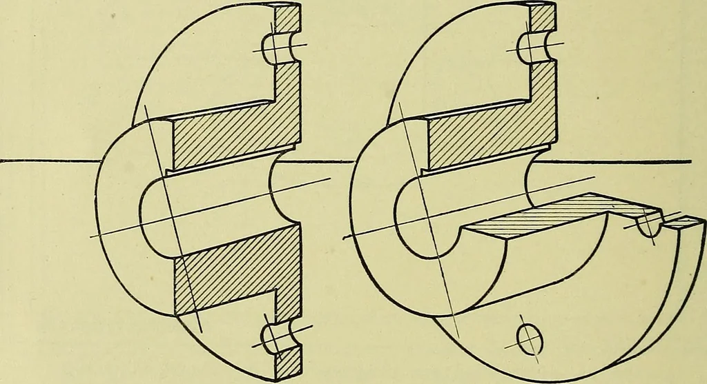An illustration from Mechanical drawing for secondary schools, 1916, leaf 99