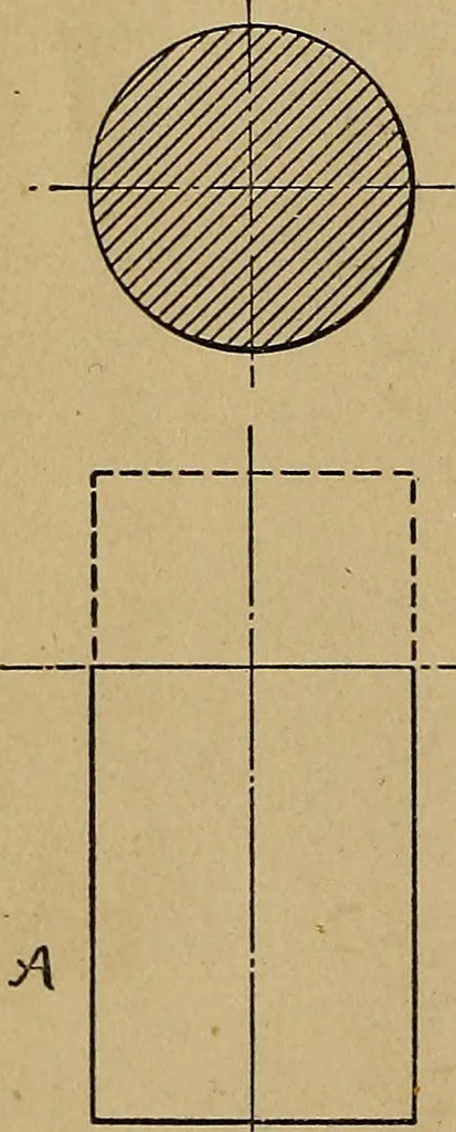 An illustration from Mechanical drawing : a manual for teachers and students, 1902, leaf 101