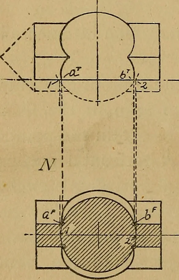 An illustration from Mechanical drawing : a manual for teachers and students, 1902, leaf 111