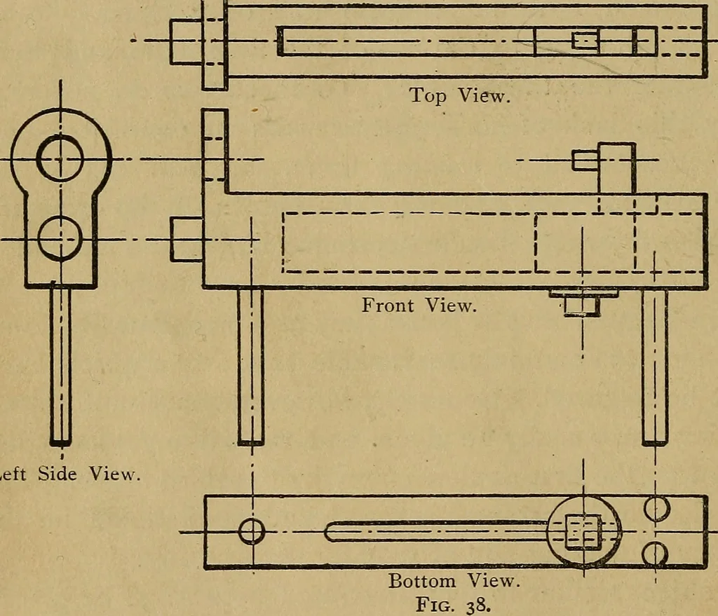 An illustration from Mechanical drawing : a manual for teachers and students, 1902, leaf 115