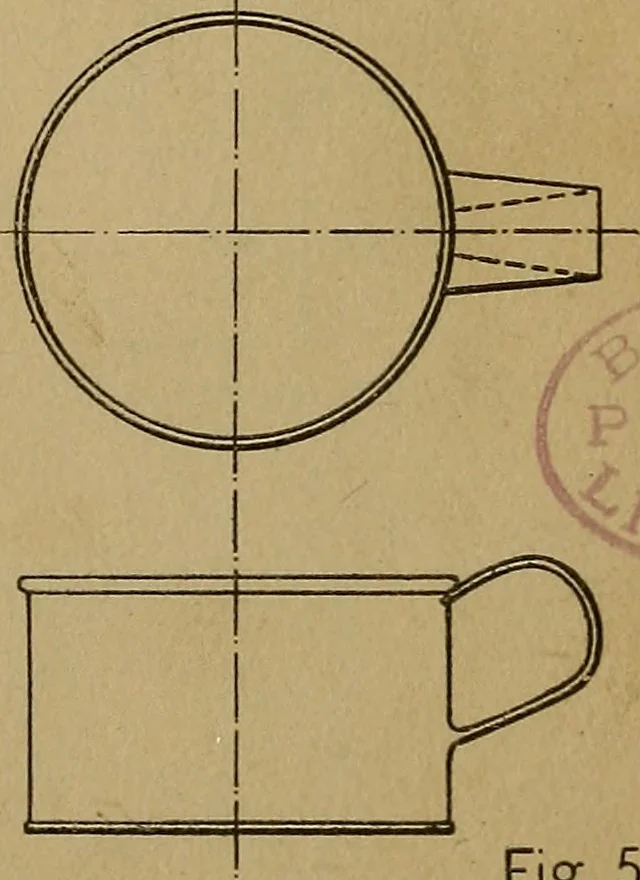 An illustration from Mechanical drawing : a manual for teachers and students, 1902, leaf 124