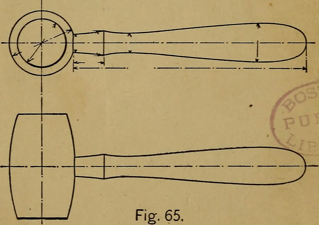 An illustration from Mechanical drawing : a manual for teachers and students, 1902, leaf 128
