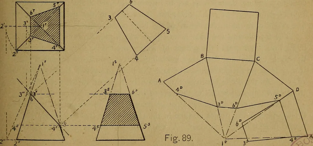 An illustration from Mechanical drawing : a manual for teachers and students, 1902, leaf 138