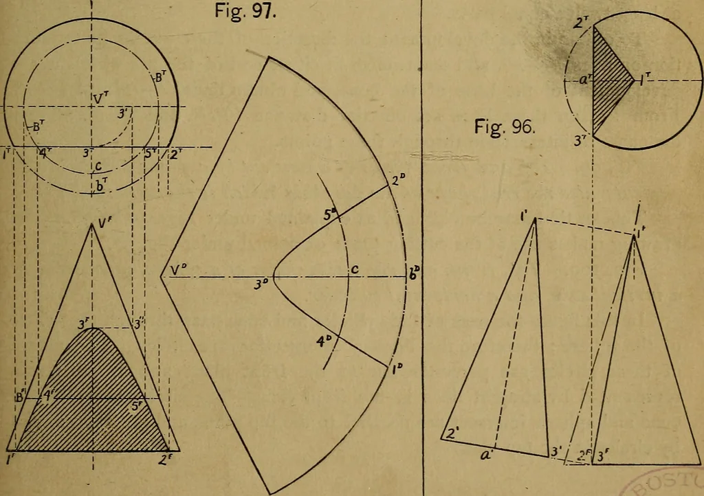 An illustration from Mechanical drawing : a manual for teachers and students, 1902, leaf 146