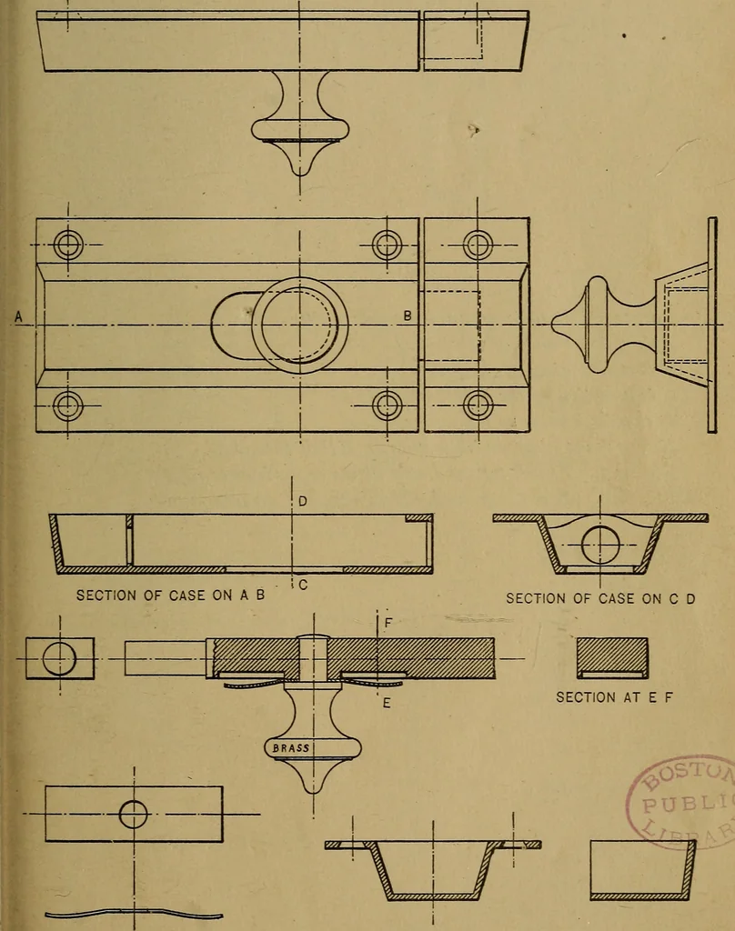 An illustration from Mechanical drawing : a manual for teachers and students, 1902, leaf 166