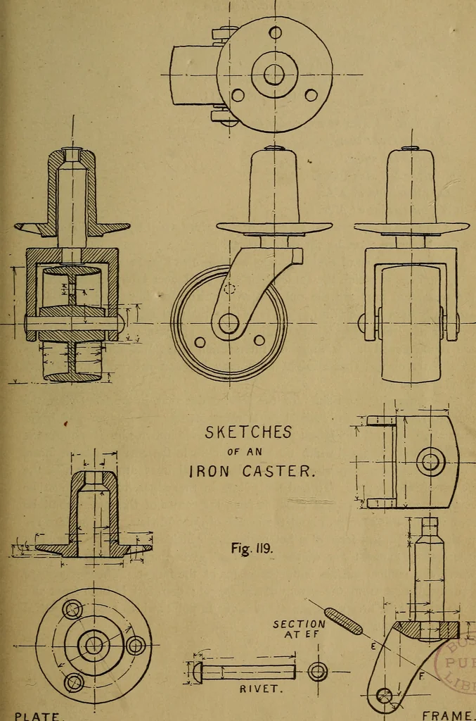 An illustration from Mechanical drawing : a manual for teachers and students, 1902, leaf 170
