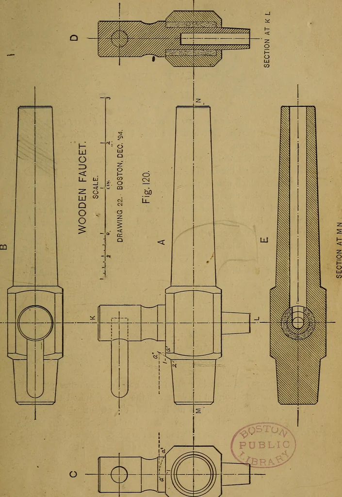 An illustration from Mechanical drawing : a manual for teachers and students, 1902, leaf 172