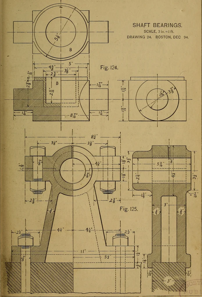 An illustration from Mechanical drawing : a manual for teachers and students, 1902, leaf 176