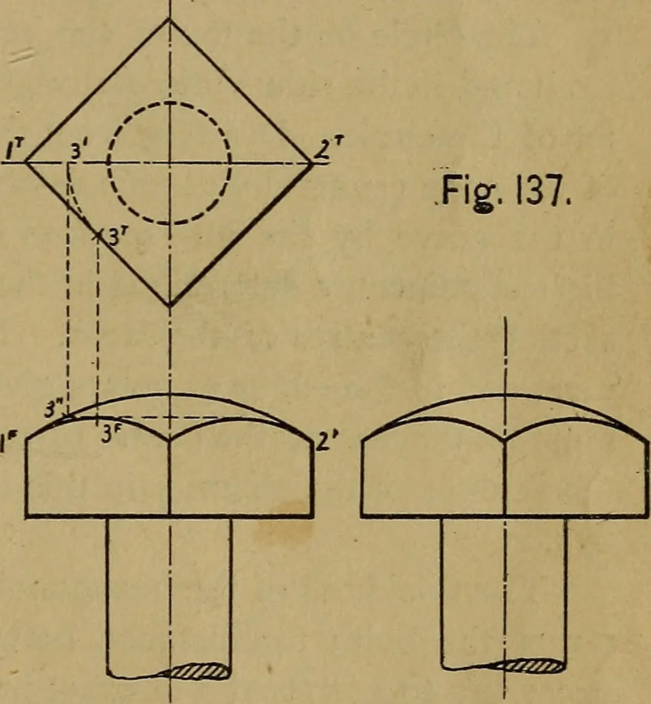 An illustration from Mechanical drawing : a manual for teachers and students, 1902, leaf 190