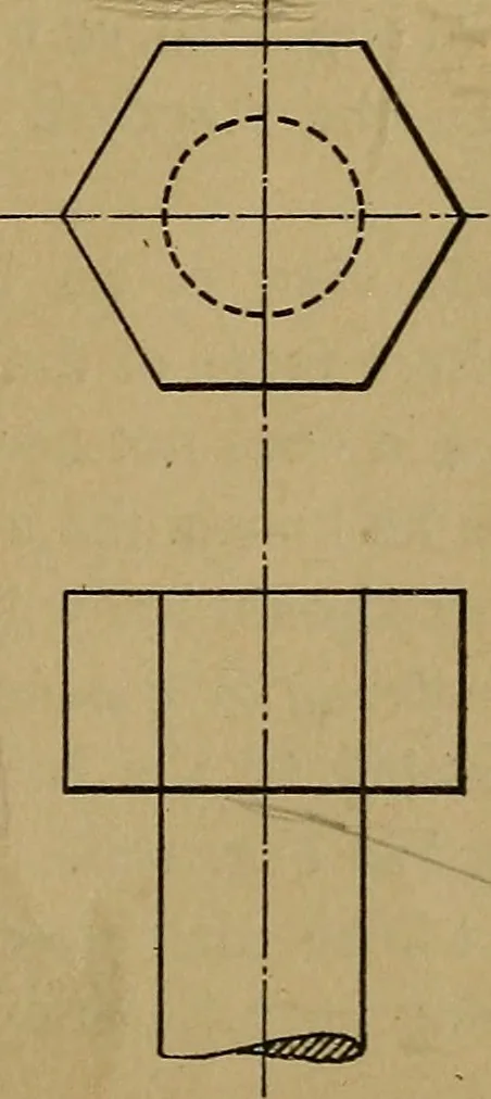 An illustration from Mechanical drawing : a manual for teachers and students, 1902, leaf 190